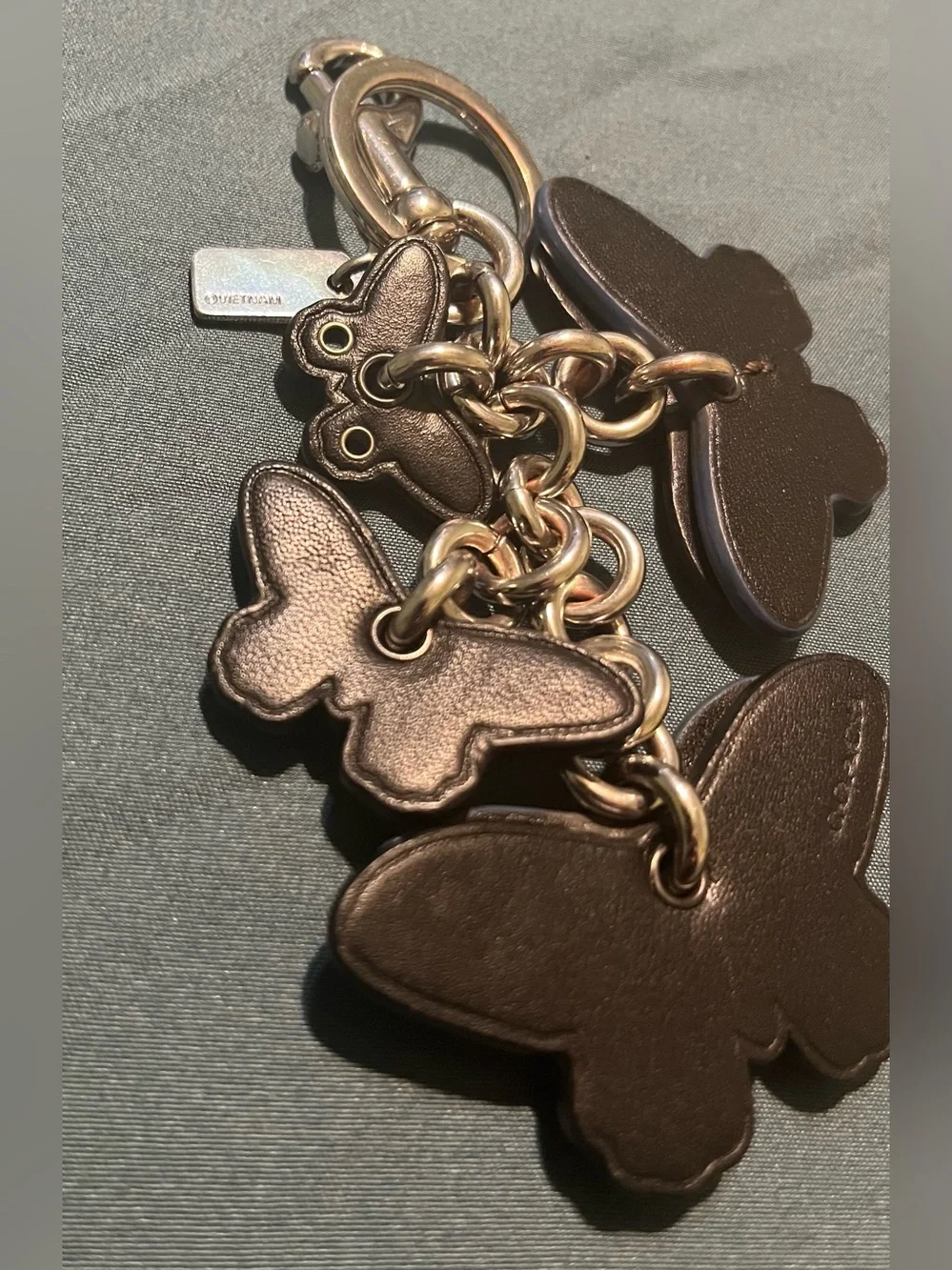 Coach Butterfly Cluster Bag Charm Keychain! - Picture 7 of 9